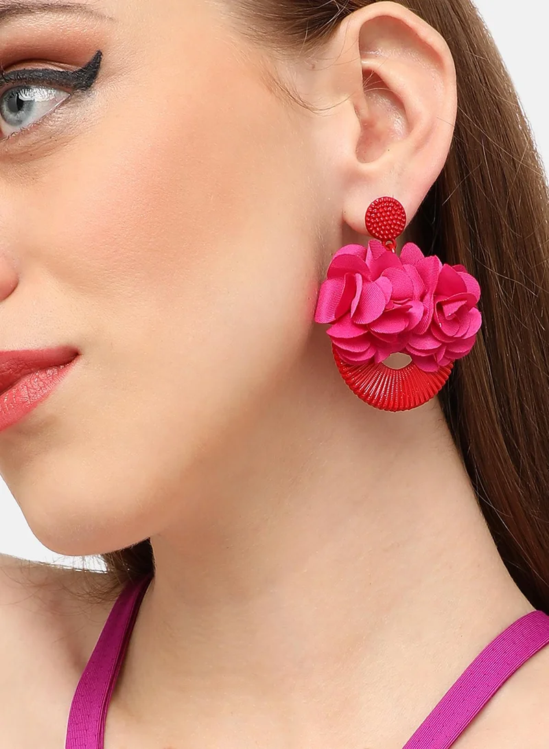 سوهي قرط متدلي من الحجر مصمم للحفلات مطلي بالذهب