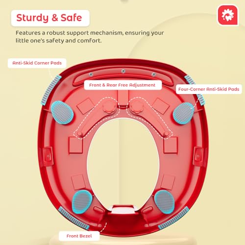 StarAndDaisy Potty Seat for Kids 1-5 Years – Child Safety Buckle Fixation Technology/Baby Potty Seat/Potty Training Seat with Comfortable Soft Cushion, Splash Proof Design, Anti Skid Legsd - Image 2