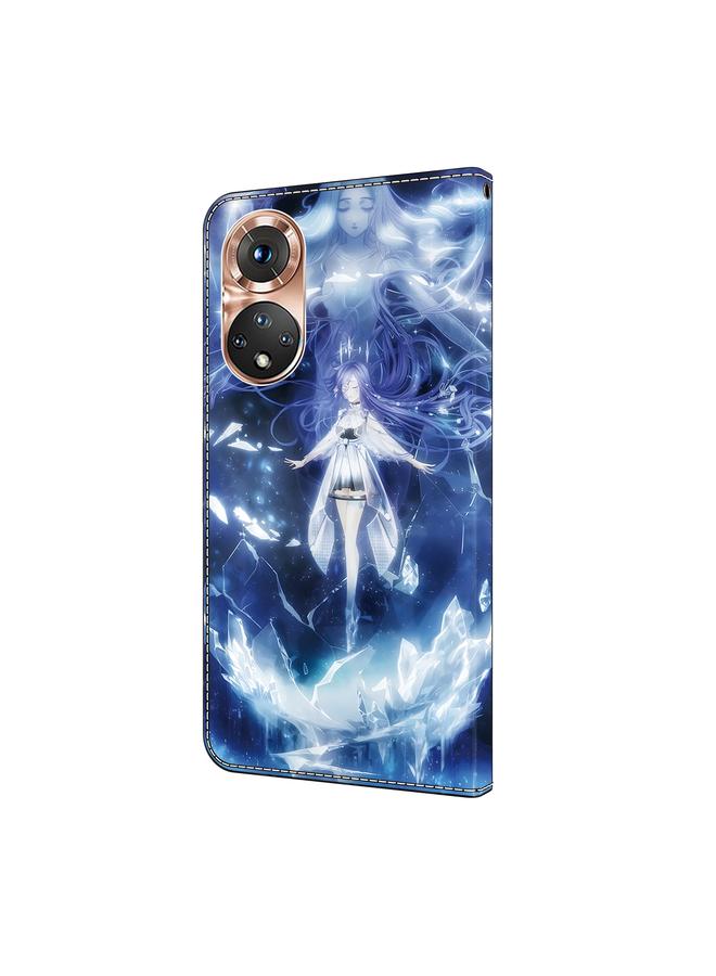 اس-توب جراب هاتف Honor 50 Pro مصنوع من الجلد المطلي بالكريستال - Image 3