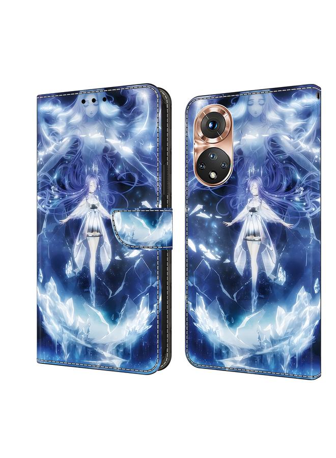 اس-توب جراب هاتف Honor 50 Pro مصنوع من الجلد المطلي بالكريستال - Image 1