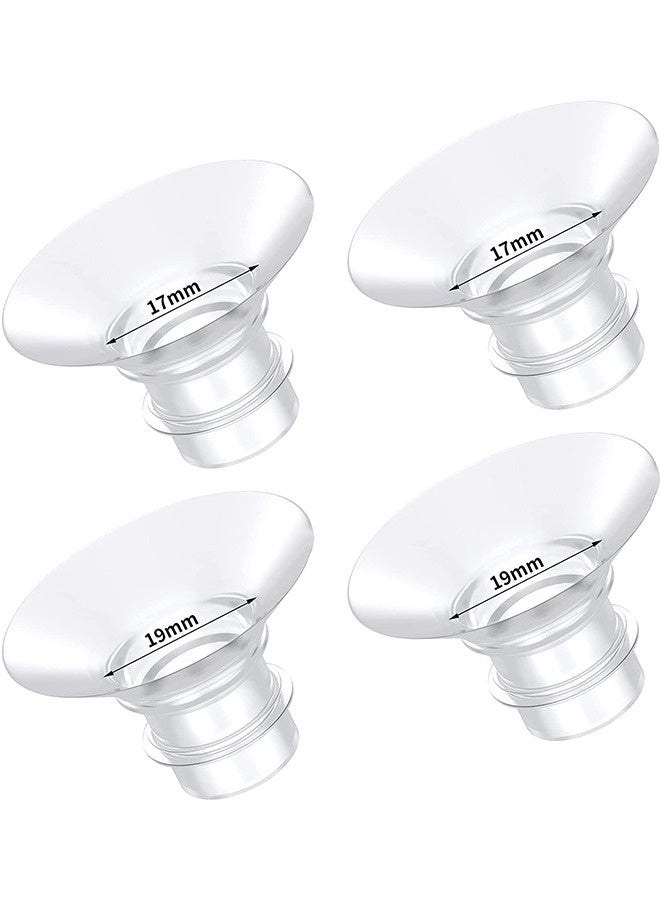 Topleo 4 Pack 17mm 19mm Breast Milk Pump Inserts for momcozy S9/S12/S9pro/S12pro/Lansinoh/Bellababy Pump Parts Replace, Reduce 24mm Down to 17mm/19mm - Image 1