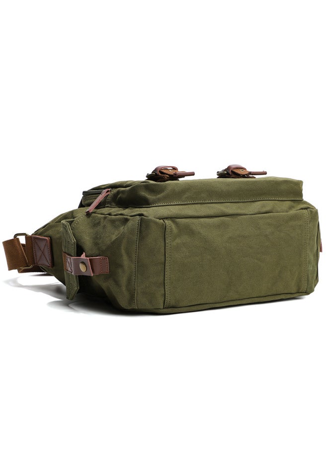 Generic SLR Camera Satchel Retro Canvas Shoulder Crossbody Photography Bag Waterproof Readable Liner Digital Camera Storage Bag-Color:Khaki  - Image 4