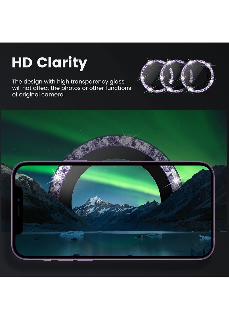 واقي عدسة الكاميرا من الزجاج المقوى عالي الجودة 9H لهاتف iPhone 14 Pro & Pro Max - غطاء حلقي معدني، أرجواني - الحماية القصوى لعدسة الكاميرا الخاصة بك - Image 4