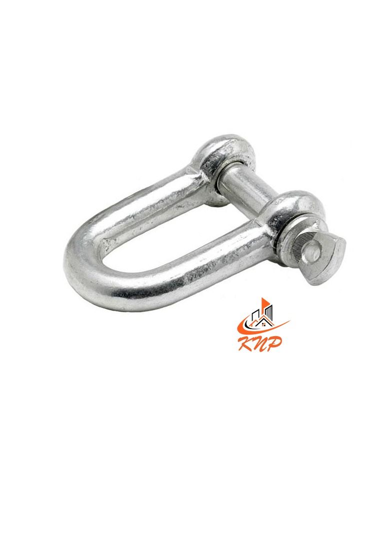 KNP Galvanised Steel D Shackle - 2pcs 8MM - Image 3