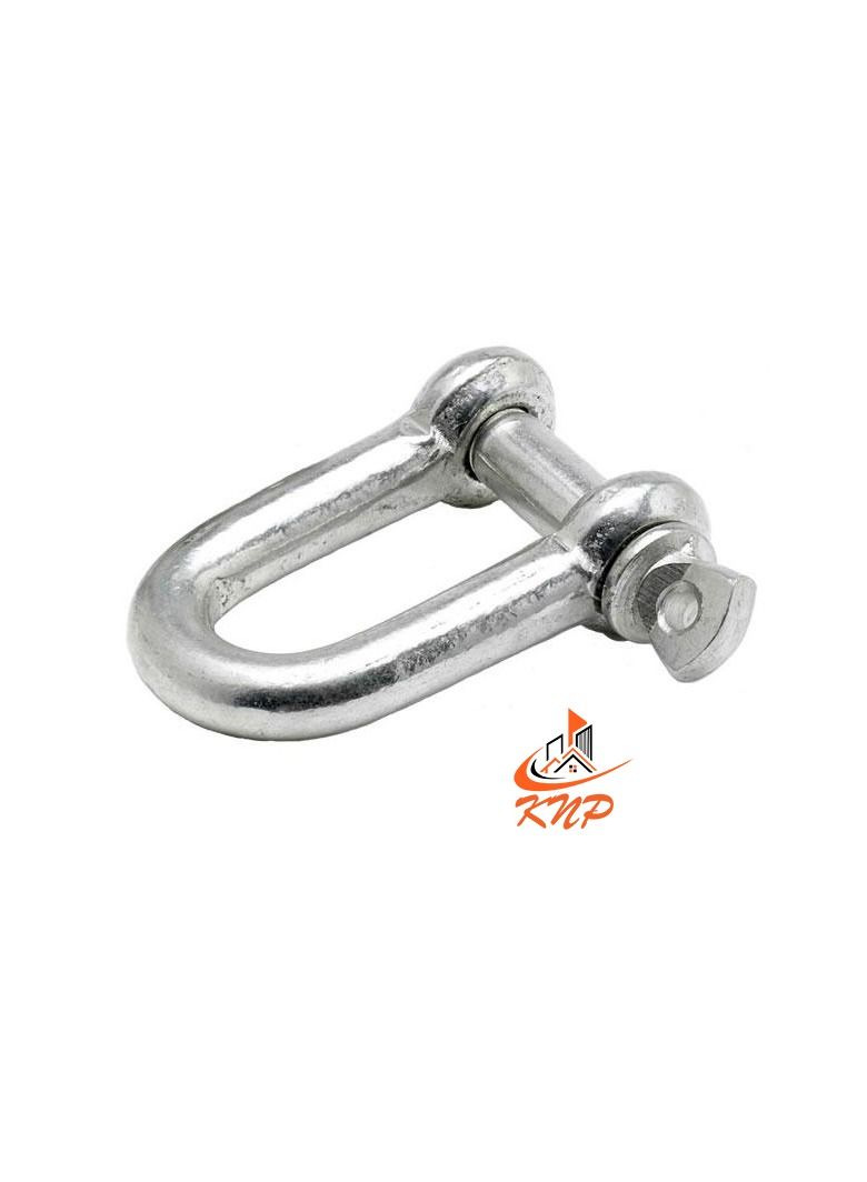KNP Galvanised Steel D Shackle - 2pcs 8MM - Image 2