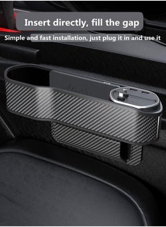 Occuwzz Large Capacity Car Seat Gap Filler with Fast Charging Convenient Wireless Charger and Storage Box Cup Holder USB Car Accessories for Automotive Interior  - Image 4