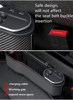 Occuwzz Large Capacity Car Seat Gap Filler with Fast Charging Convenient Wireless Charger and Storage Box Cup Holder USB Car Accessories for Automotive Interior  - Image 3