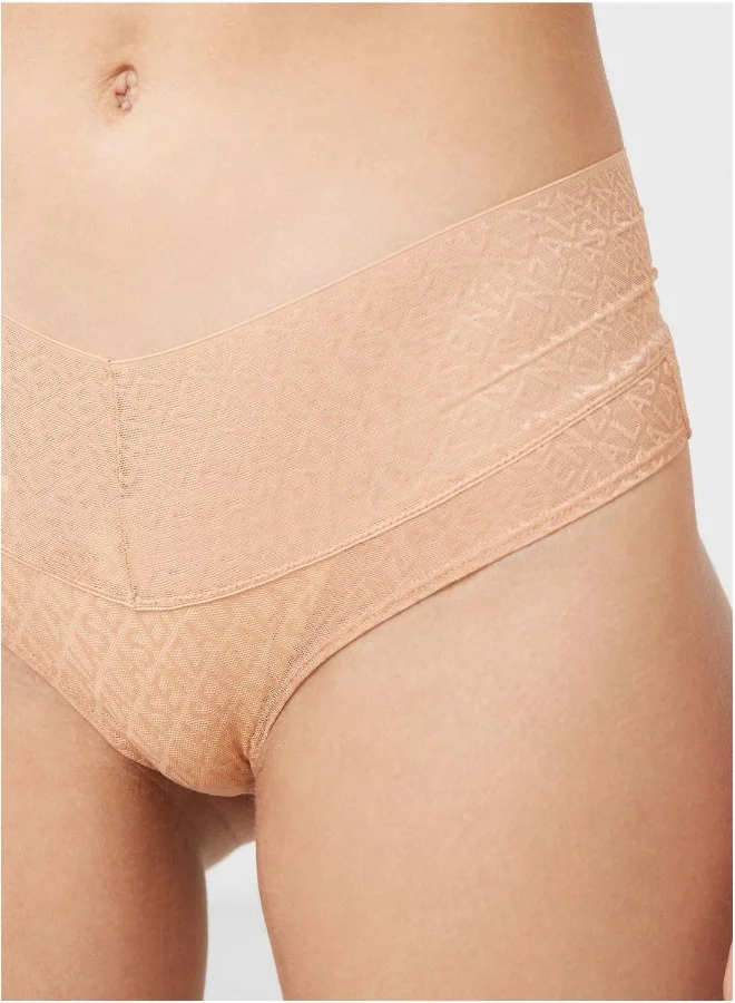 لا سينزا Mesh Detail High Leg Brief