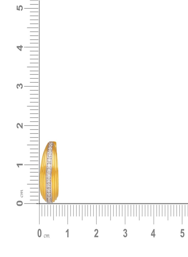 Malabar Gold and Diamonds أقراط هووب دائرية بتصميم بالي 22 قيراط 916 للنساء DZER712 - Image 4