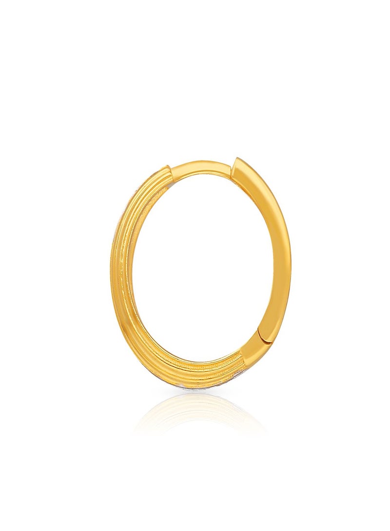 Malabar Gold and Diamonds أقراط هووب دائرية بتصميم بالي 22 قيراط 916 للنساء DZER712 - Image 2