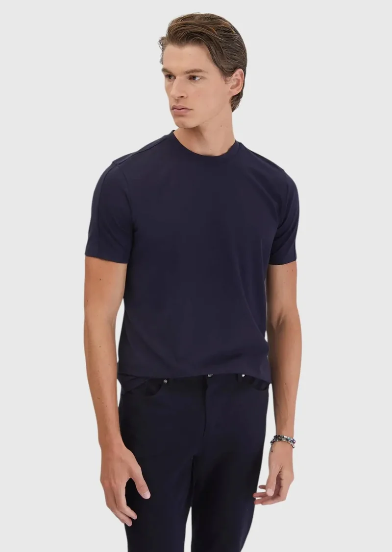 RAMSEY Navy Blue Crew Neck T-Shirt