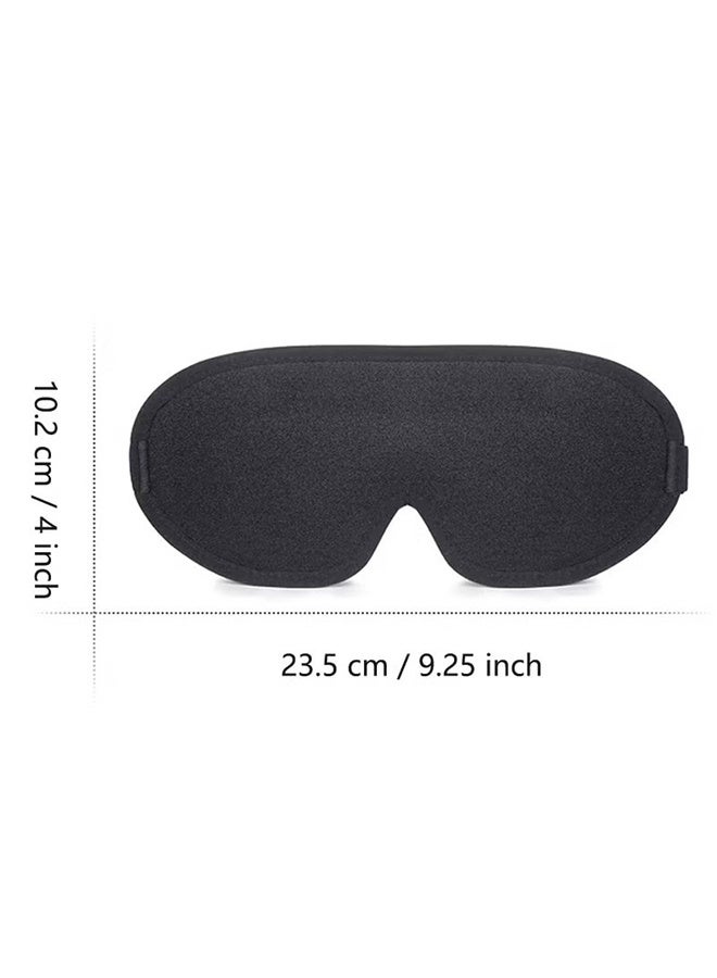QIRRA 3D Sleep Eye Mask – Soft & Breathable Contoured Eye Cover for Side Sleepers, 100% Light Blocking, Adjustable Strap for Yoga, Travel, Nap – Black - Image 2