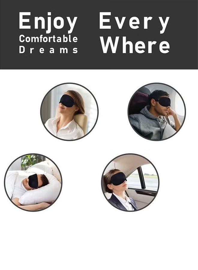 QIRRA 3D Sleep Eye Mask – Soft & Breathable Contoured Eye Cover for Side Sleepers, 100% Light Blocking, Adjustable Strap for Yoga, Travel, Nap – Black - Image 5