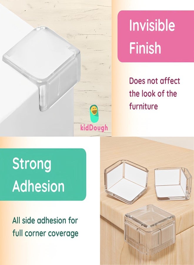 KidDough Corner Guards for Baby Safety, Transparent, Corner Protector for Furniture, Table Edge Guards, 10 pcs/Pack - Image 4