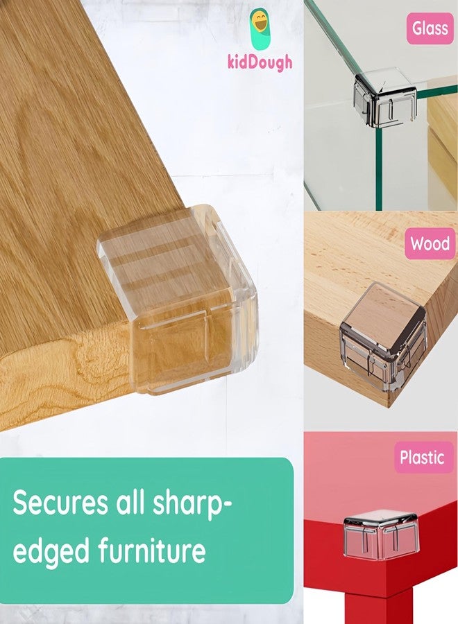 KidDough Corner Guards for Baby Safety, Transparent, Corner Protector for Furniture, Table Edge Guards, 10 pcs/Pack - Image 5