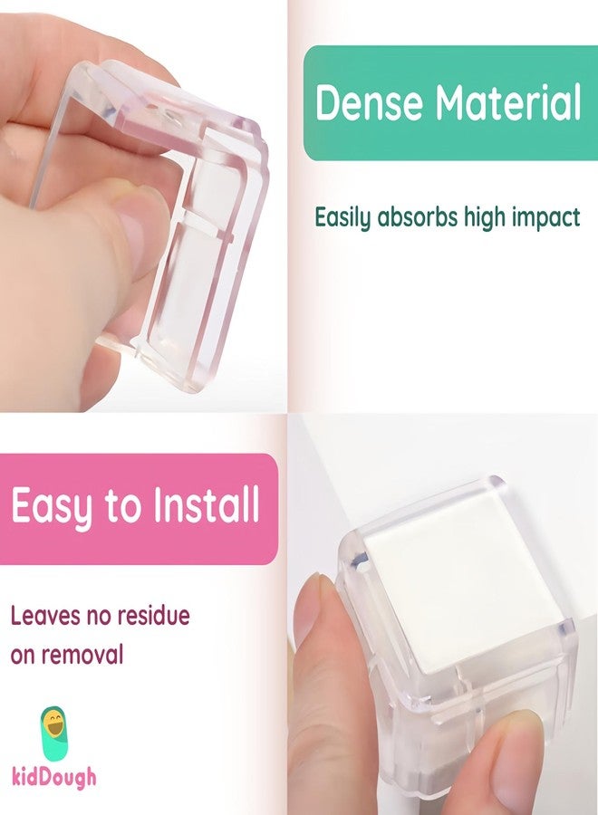 KidDough Corner Guards for Baby Safety, Transparent, Corner Protector for Furniture, Table Edge Guards, 10 pcs/Pack - Image 3
