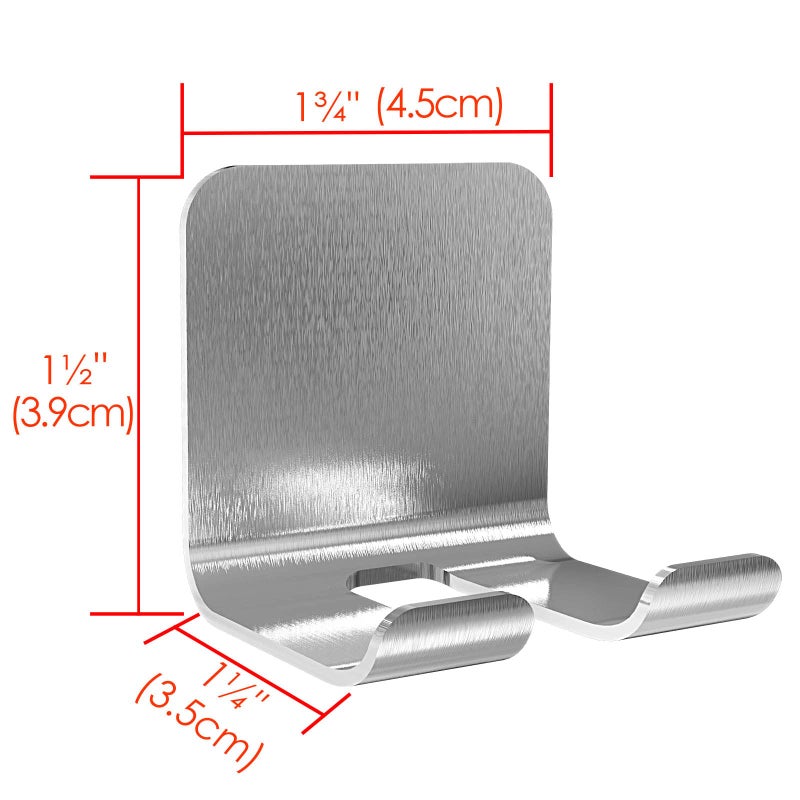 Linkidea 2 Pack Wall Mount Shaver Holder for Shower, Self Adhesive Hook Hanger Stand, Bathroom Wall Mounted Razor Holder Compatible with Vikings, Merkur Double Edge Safety Razor - Image 3
