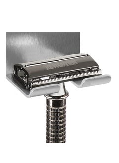 Linkidea Linkidea 2 Pack Wall Mount Safety Razor Holder for Shower, Self Adhesive Shaver Hook Hanger Stand, Bathroom Wall Mounted Razor Holder Compatible with Vikings, Merkur Double Edge Safety Razor  - Image 3