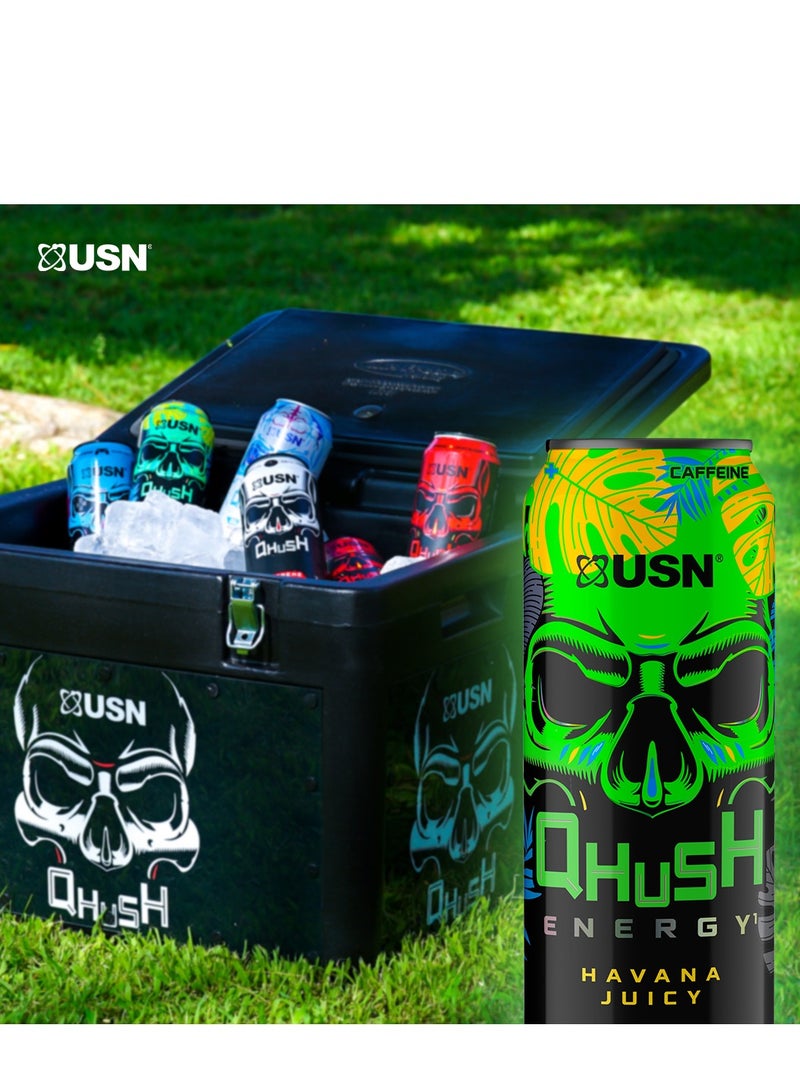 USN Qhush Havana Energy Drink 500Ml Pack Of 6 - Image 4