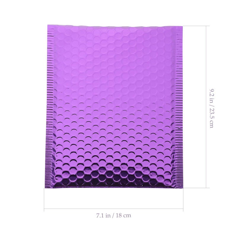 أظرف فقاعية أرجوانية 18x23 سم، أظرف مبطنة برقائق الألومنيوم، أكياس شحن مضادة للصدمات - Image 3
