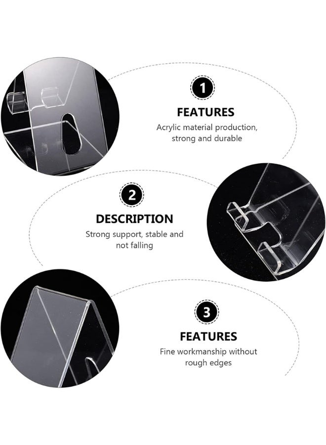 Acrylic Cell Phone Stand, Portable Phone Holder, Clear Phone Stand for Desk, Compatible with Phone 12 Pro Max Mini 11 Xr 8 Plus SE, Switch, Android Smartphone, Pad, Desk Accessories - Image 3