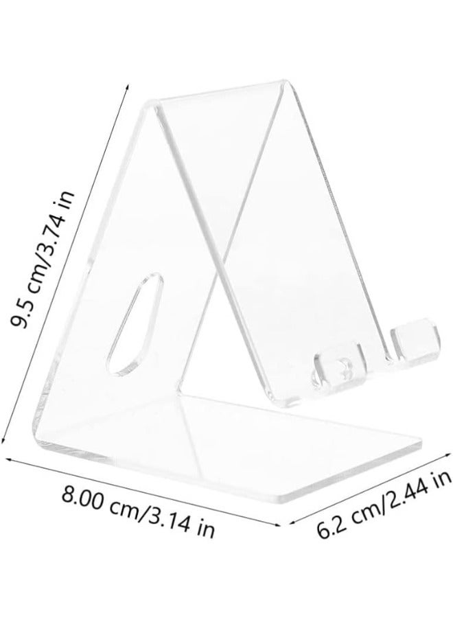 Acrylic Cell Phone Stand, Portable Phone Holder, Clear Phone Stand for Desk, Compatible with Phone 12 Pro Max Mini 11 Xr 8 Plus SE, Switch, Android Smartphone, Pad, Desk Accessories - Image 1