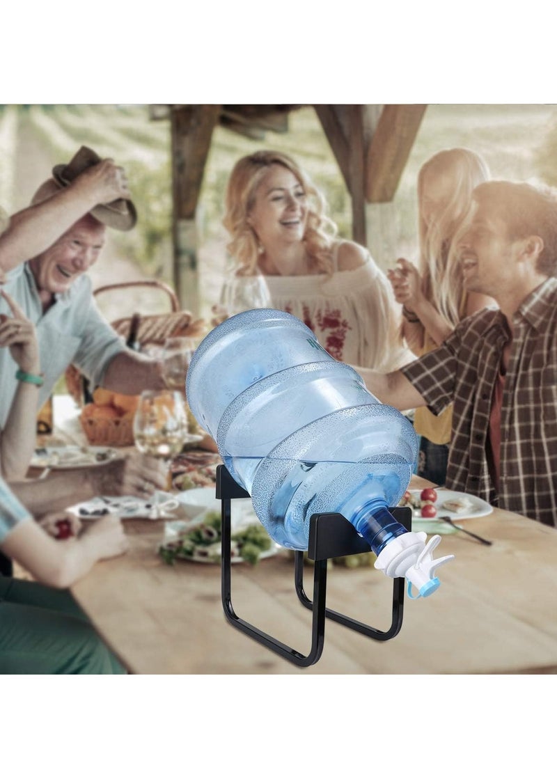 HOMESTAR - Water Dispenser Stand, Portable Stainless Steel Water Jug Stand Water Cooler Stand Water Bottle Stand Rack, Does not include Water Spouts Dispenser Valves - Image 1