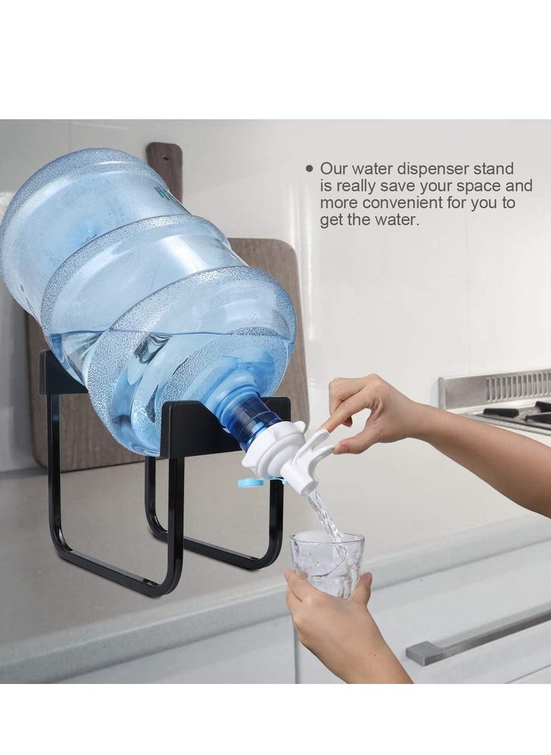HOMESTAR - Water Dispenser Stand, Portable Stainless Steel Water Jug Stand Water Cooler Stand Water Bottle Stand Rack, Does not include Water Spouts Dispenser Valves - Image 1