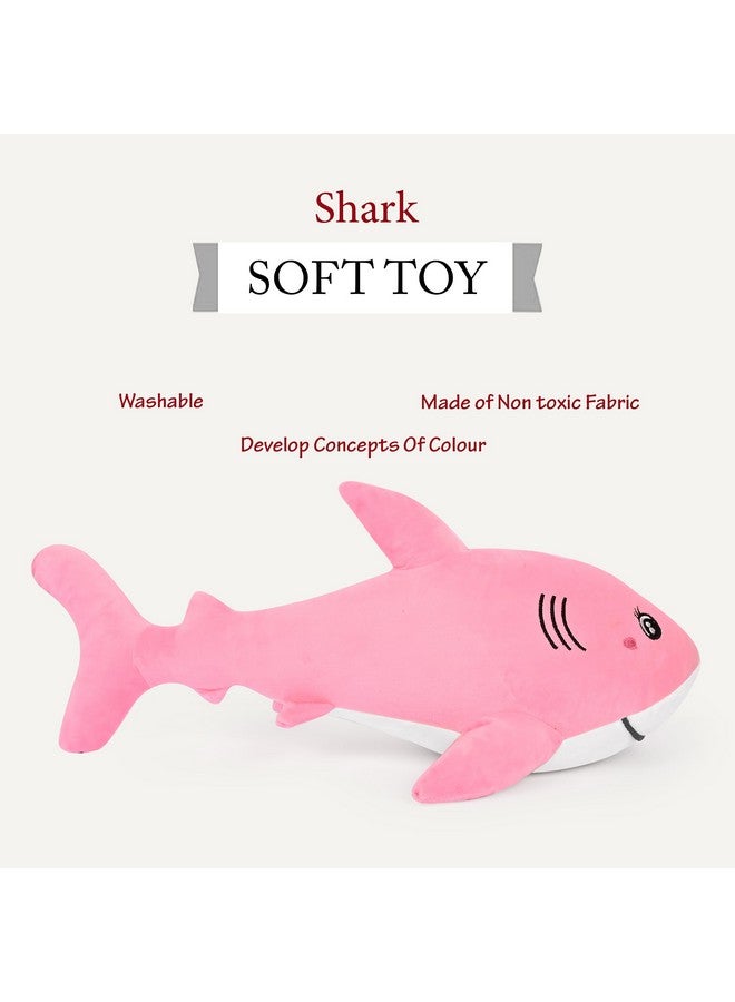 Besties BESTIES Premium Shark Soft Toy Pink - Length 45 cm - Image 1