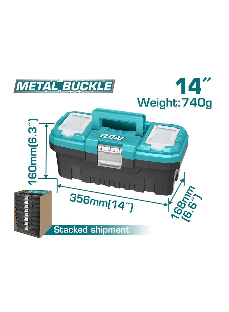 TOTAL Plastic Storage Tool Box Organizer 14 Inch TPBX0142 - Image 4