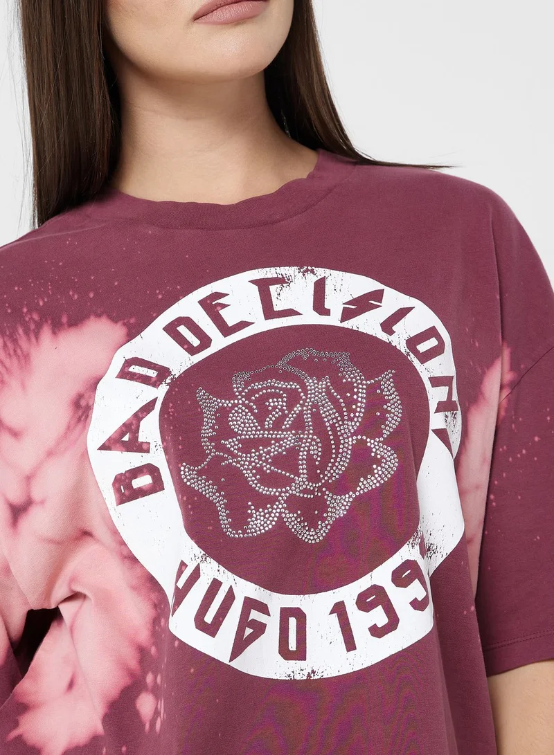 HUGO Graphic Crew Neck T-Shirt