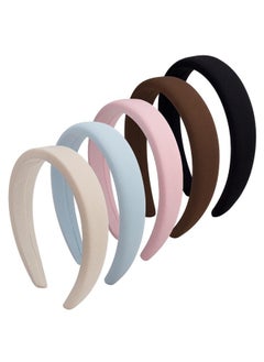 Deoot 5 Pcs Headbands For Women Padded Headbands Cute Wide Head Bands Fashion Thick Headbands Non Slip Fashion Headband Head Bands For Women'S Hair Accessories For Women Girls  - Image 1