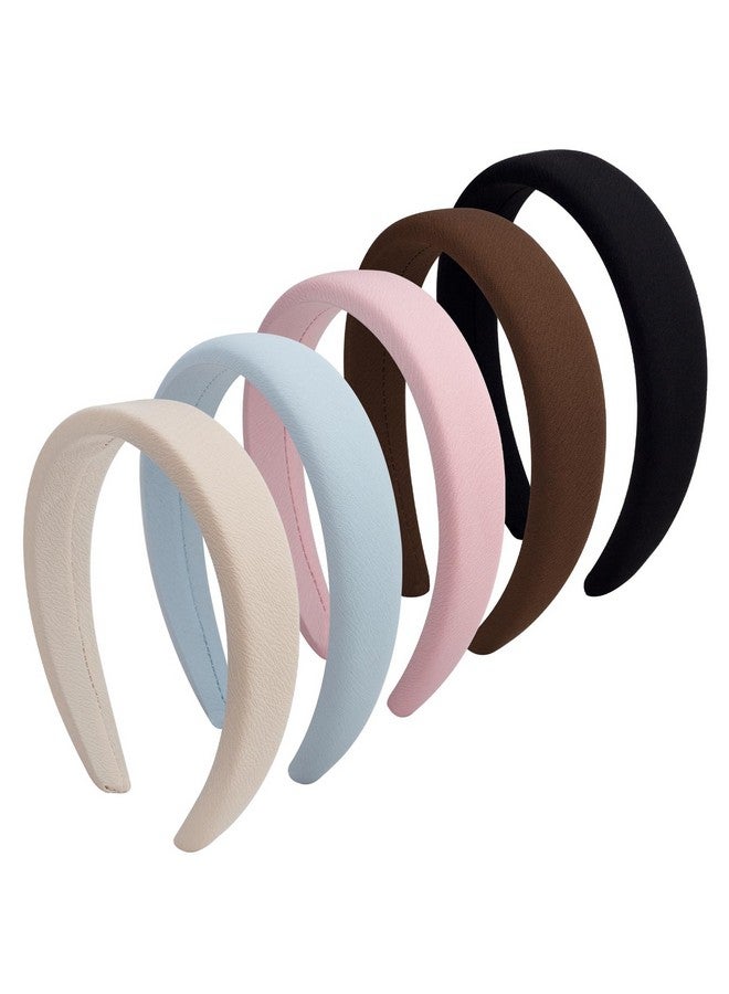 Deoot 5 Pcs Headbands For Women Padded Headbands Cute Wide Head Bands Fashion Thick Headbands Non Slip Fashion Headband Head Bands For Women'S Hair Accessories For Women Girls - Image 1