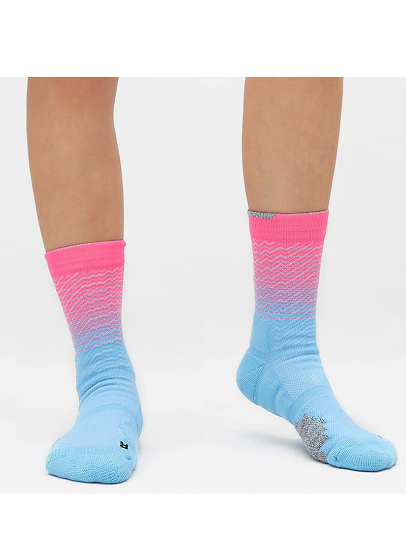 SYOSI - Sports Socks, 5 Pairs of Men's Basketball Socks Outdoor Sports Colorful Trendy Mid-calf Soccer Socks High Elasticity Compression Player Socks for Outdoor Competition Team Leggings - Image 1