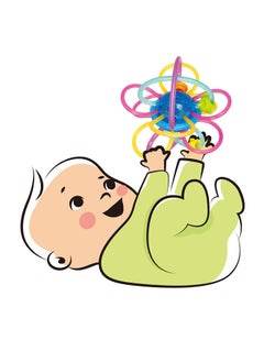 HOLA Hola Honeycomb Teething Toy, Soft TPU Material for Gentle Gum Massage, Spinning Ball with Sound Effects, Movable Rings for Fine Motor Skills, Teething Relief for Babies, Baby Rattle Toy, Teether, 0M+  - Image 3