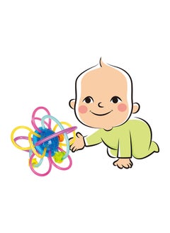 HOLA Hola Honeycomb Teething Toy, Soft TPU Material for Gentle Gum Massage, Spinning Ball with Sound Effects, Movable Rings for Fine Motor Skills, Teething Relief for Babies, Baby Rattle Toy, Teether, 0M+  - Image 4
