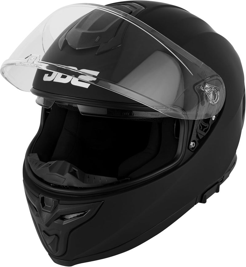 JDC Motorcycle Helmet Full Face - Retractable Double Visor ECE 22.06 - SABRE - Image 3