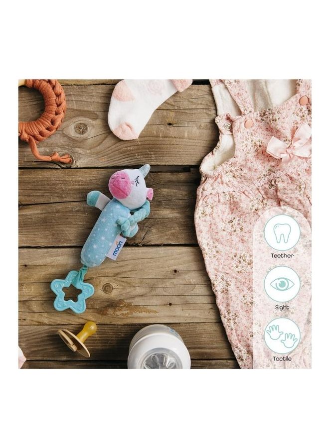 Moon Soft Rattle Plush Squeaker Sounds Teether - Image 3
