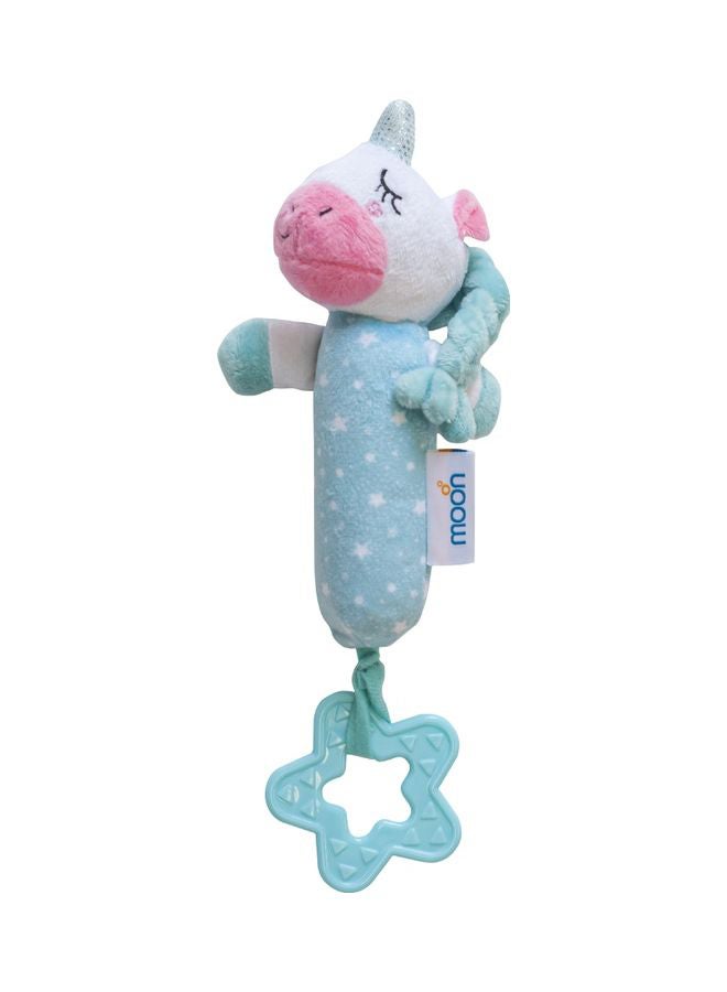 Moon Soft Rattle Plush Squeaker Sounds Teether - Image 1