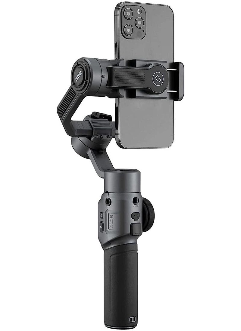 Zhiyun Zhiyun Smooth 5 Combo Gimbal Stabilizer for Smartphones, 3-Axis Mobile Phone Holder, Portable Stabilizer for Vlogging, YouTube, Tiktok, Live Video Compatible with iPhone and Android  - Image 4