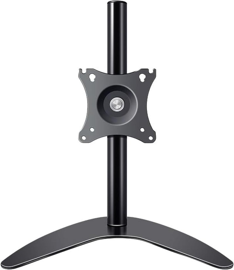 ذراع حامل شاشة فردي - حامل مكتبي كامل الحركة من الفولاذ قائم بذاته يناسب شاشة واحدة حتى 32 بوصة مع ارتفاع قابل للتعديل، وإمالة، وتدوير، ودوران، ومتوافق مع معايير Vesa 75/100 مم، وسعة وزن 8 كجم، لون أسود - Image 1