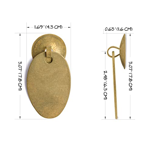 Hardware Philosophy "Golden Egg" Pulls 2.5 Inches - Set of 2 - Architectural, Interior Design, Furniture Cabinet Customization Hardware - Image 3