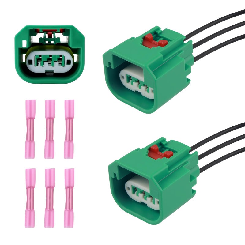 Figpade 2PCS Headlight Wiring Harness with Terminals,Pratical Headlight Connector Plug Compatible with Dodge,Jeep,Ram,Headlights Socket Harness Car Accessories Replace OEM#68064997AA - Image 1