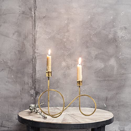 SUJUN Twisted Brass Style Candle Holder, Candlestick Holder for Table Decoration, Holiday, Wedding, Housewarming - Image 5