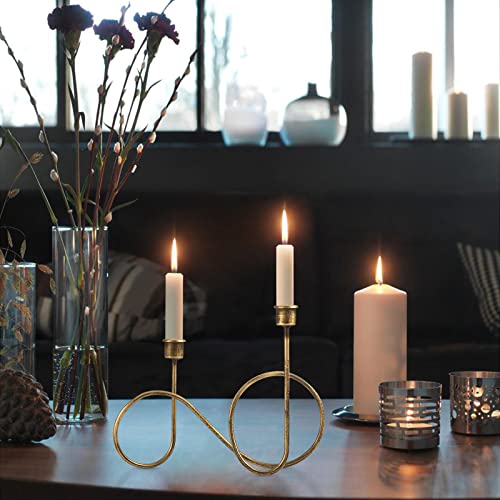 SUJUN Twisted Brass Style Candle Holder, Candlestick Holder for Table Decoration, Holiday, Wedding, Housewarming - Image 4