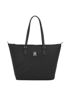 TOMMY HILFIGER Women's Signature Tape Tote - Nylon, Black  - Image 1