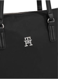 TOMMY HILFIGER Women's Signature Tape Tote - Nylon, Black  - Image 3