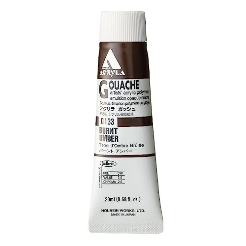 Holbein Acryla Gouache 20ml Burnt Umber - Image 5