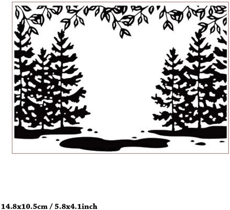 Arbuya Christmas Tree Woodland Plastic Embossing Folders for Card Making or Journaling Scrapbooking DIY Album Card Tool Plastic Template Folders - Image 3