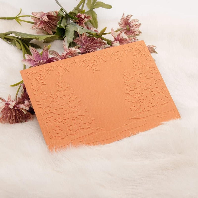 Arbuya Christmas Tree Woodland Plastic Embossing Folders for Card Making or Journaling Scrapbooking DIY Album Card Tool Plastic Template Folders - Image 5